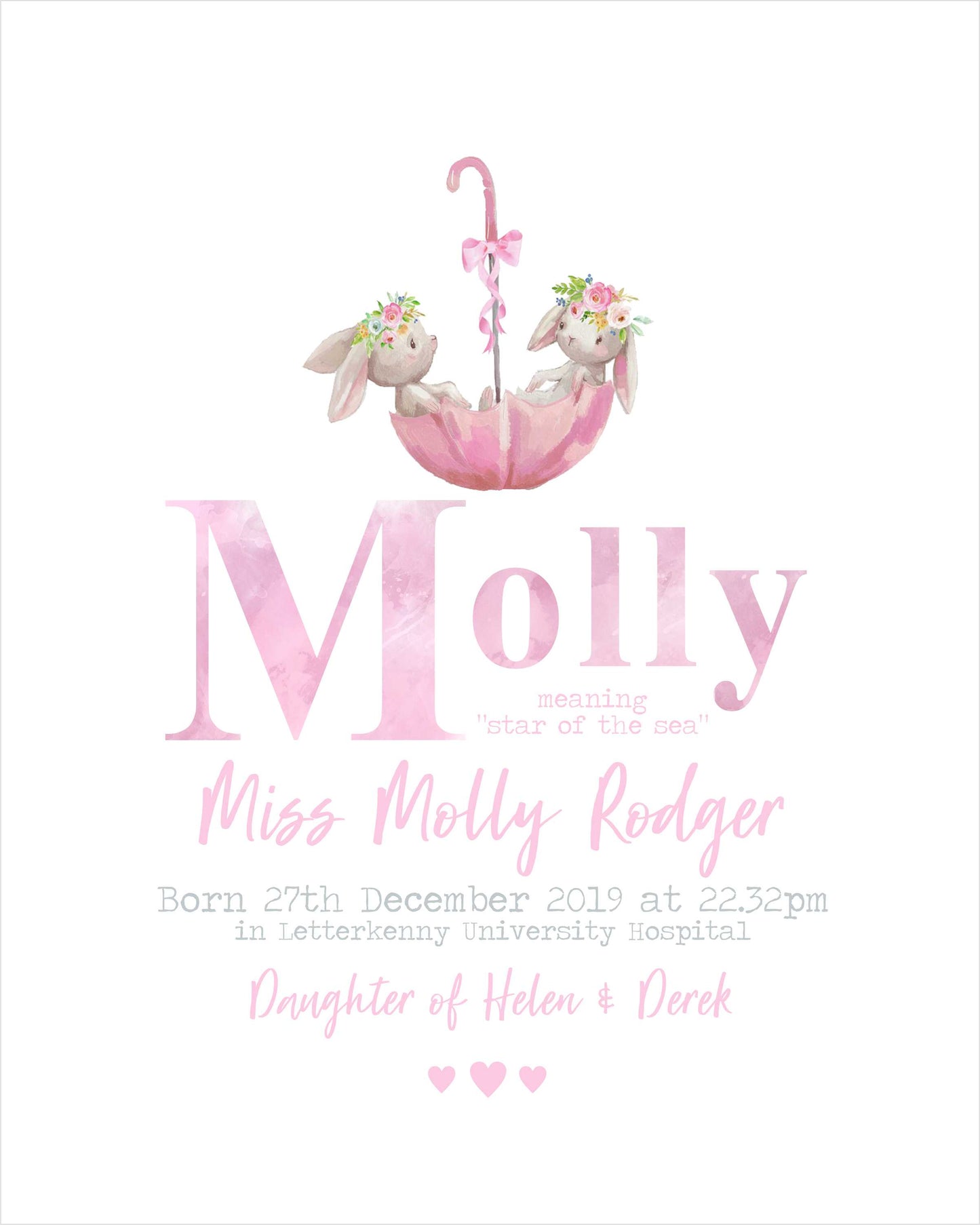 Baby Print -Brolly Bunnies