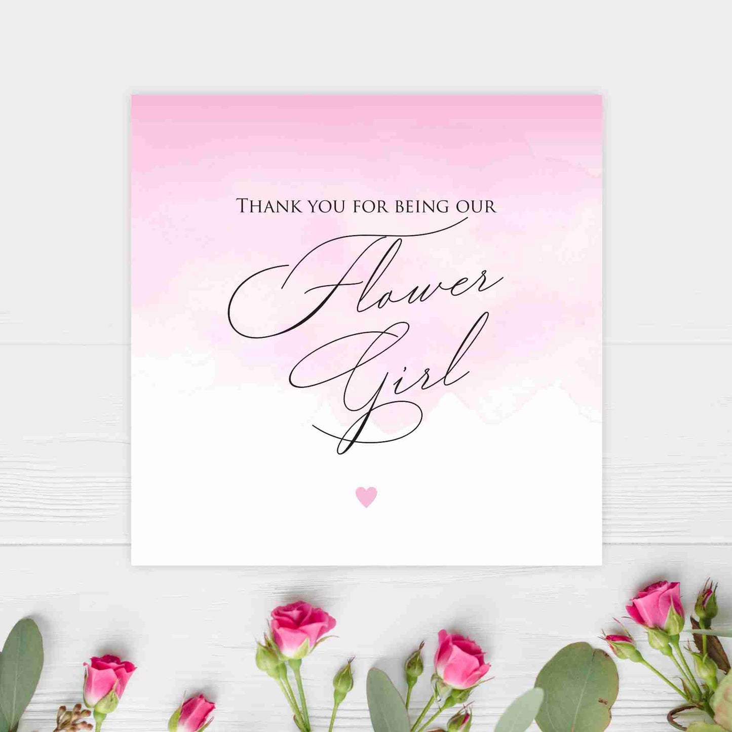 Flowergirl - Watercolour Thank You