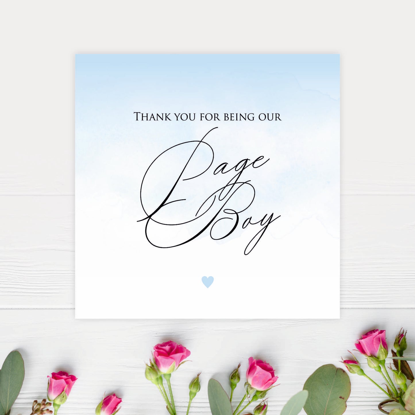 Page Boy - Watercolour Thank You