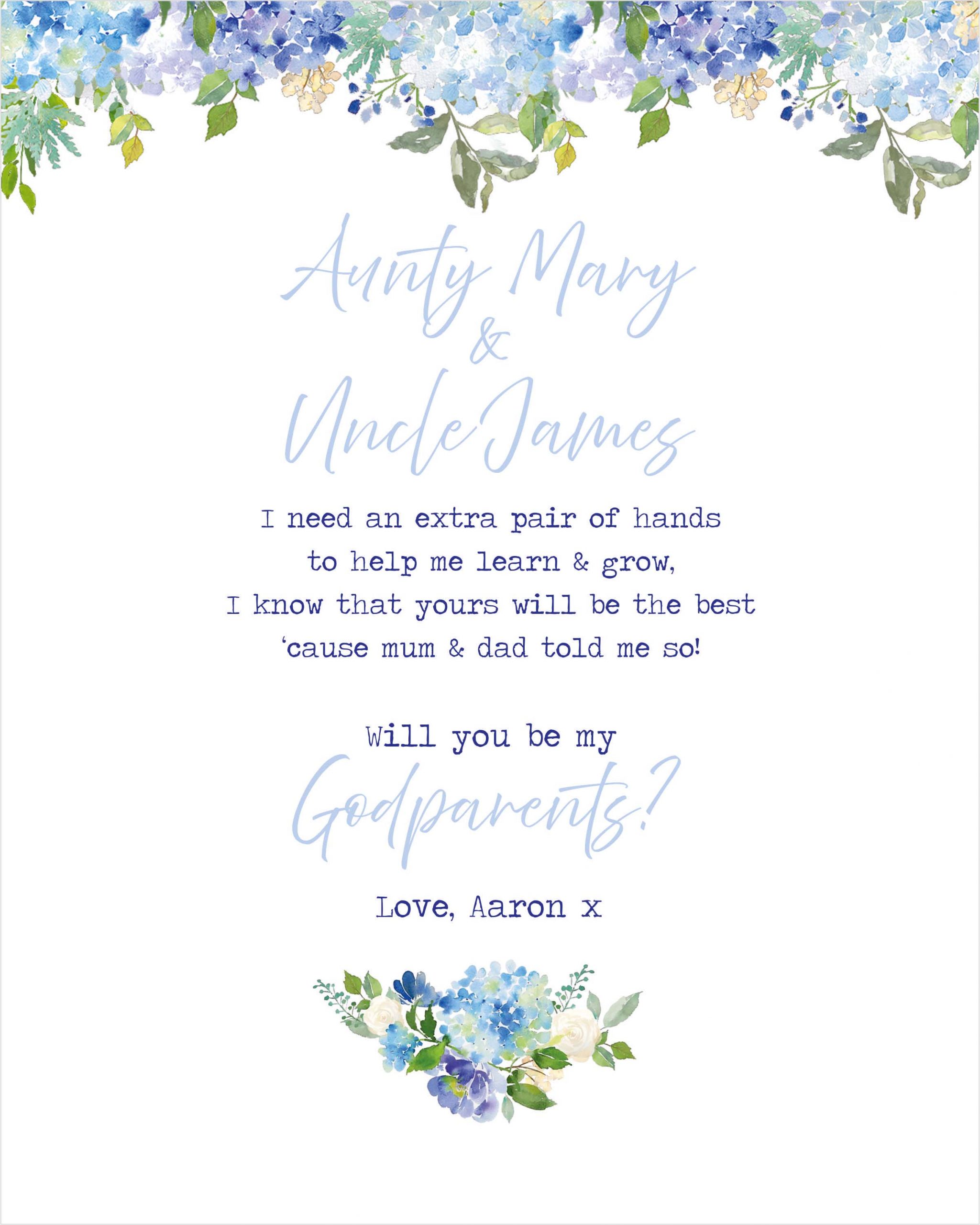 Be my Godparents? invitations by Amore Wedding Stationery